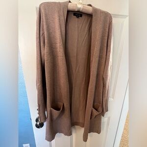 Verve Ami Open-Front Cardigan in Taupe